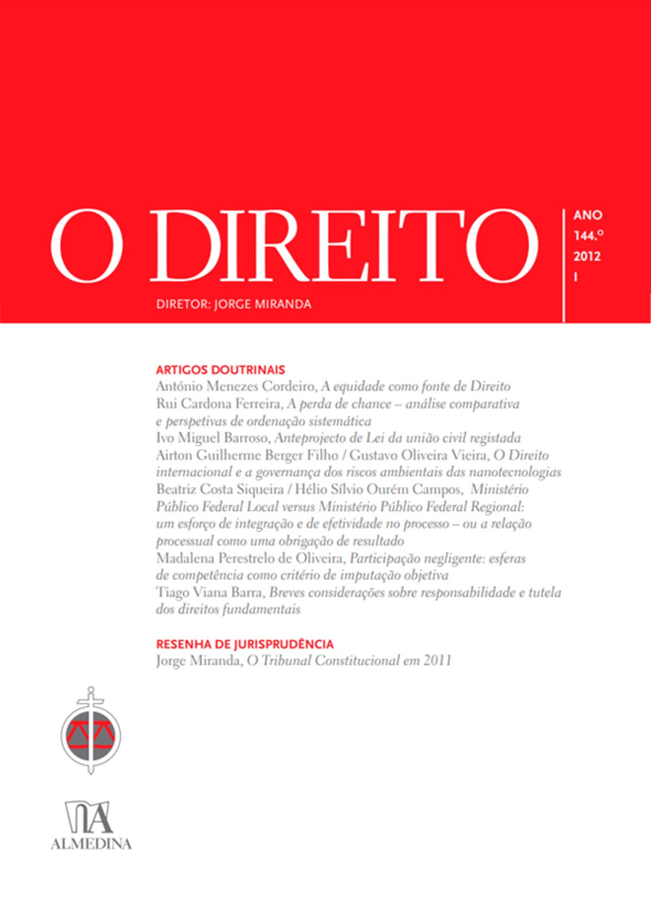 O DIREITO - ANO 144 (2012) - Nº I