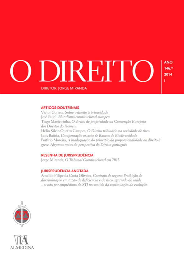 O DIREITO - ANO 146 (2014) - Nº I