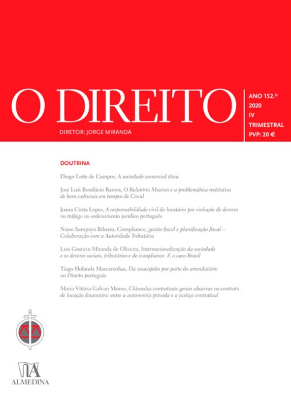 O DIREITO - ANO 152 (2020) - Nº IV